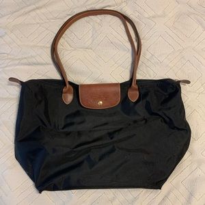 Longchamp Le Pliage Black Tote Large